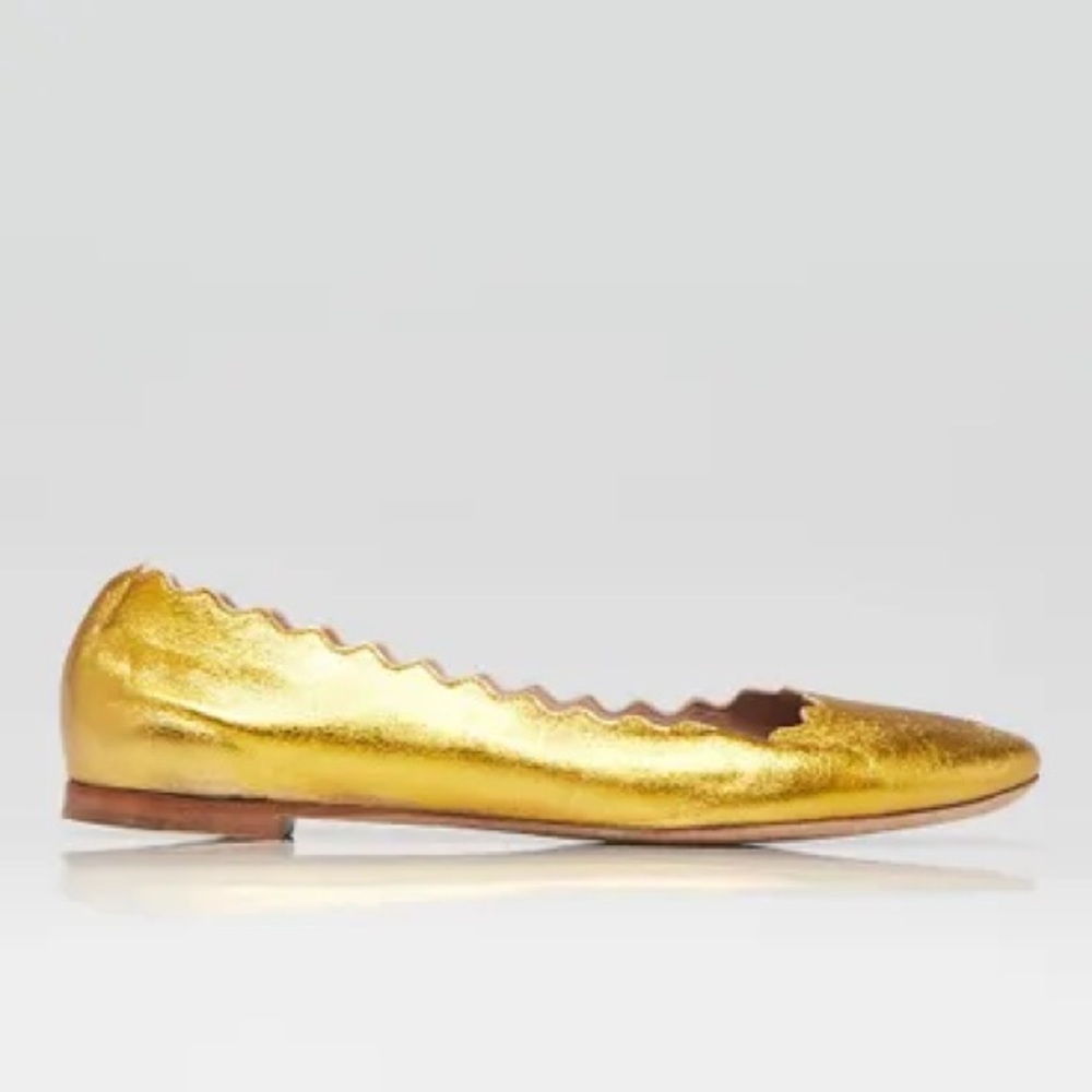 CHLOÉ gold flats-SUPER comfy